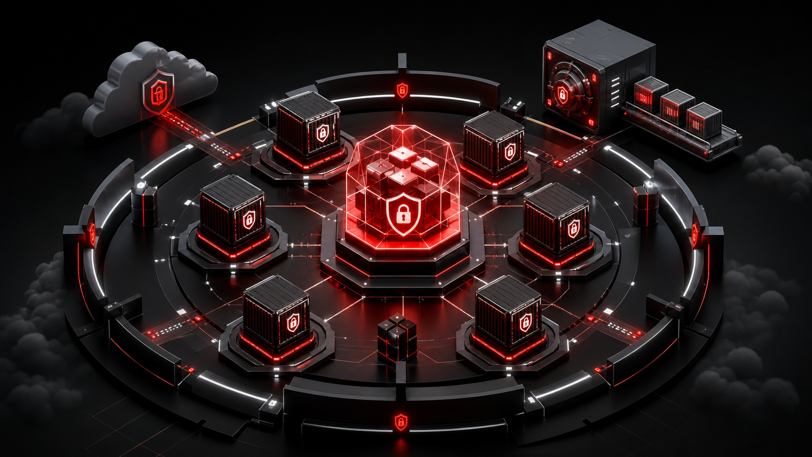 Hardened Kubernetes cluster protected by identity, network, and workload security controls