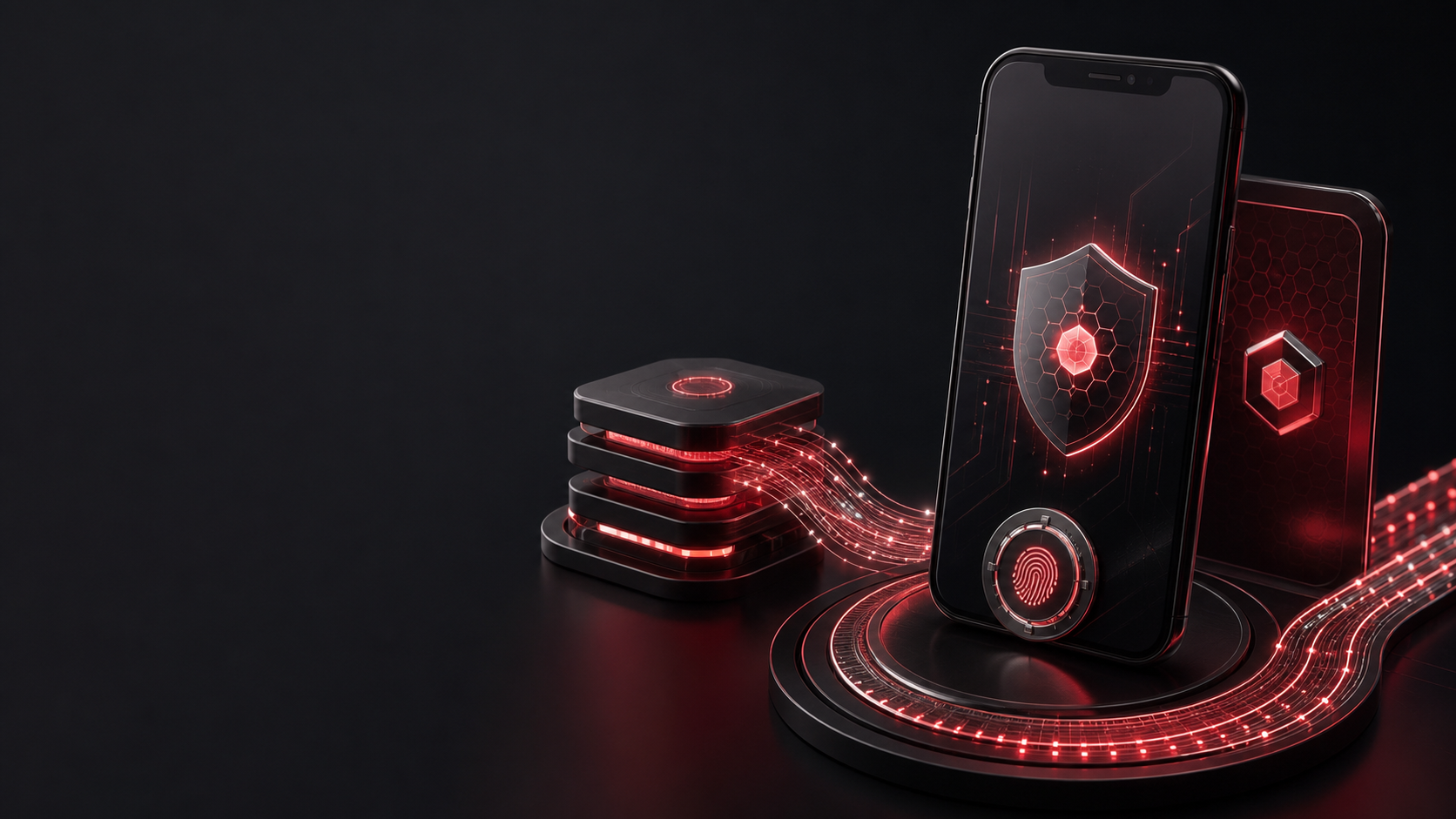 Mobile application protected by device, biometric, and API security controls